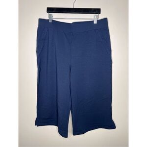 T by Talbots, Everyday causal pants, navy blue, cropped, size XLp